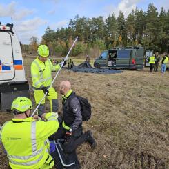 Trafikverkets fordonsresurs, Flygflottiljen och Post-och Telestyrelsen. Foto: PTS