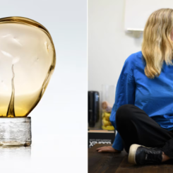 Prisstatyetten är designad av Marie-Louise Hellgren. Foto: Stockholmsmässan