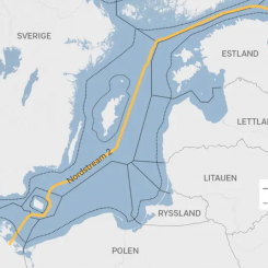 USA:s senat väntas i veckan rösta om nya hårda sanktioner mot den rysk-tyska gasledningen Nord Stream 2. Karta: Nord Stream 2