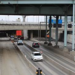 Göteborgarna kan se fram emot långa köer när E45 i centrala Göteborg stängs av. Foto: Trafik Göteborg