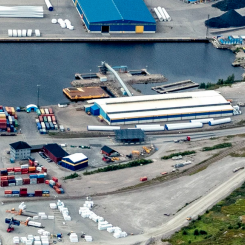Planerad elanslutning av fartyg vid Bolidens terminal i Gävle hamn. Foto: Gävle hamn