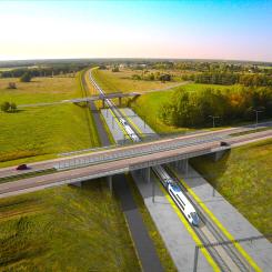 Den konsoliderade upphandlingen omfattar även andra materialkategorier, som räls, växlar, sliprar, ballaster och dilatationsfogar. Illustration: Rail Baltica