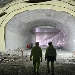 Betongtråget är cirka 600 meter och betongtunneln är cirka 200 meter långt. Foto: Trafikverket