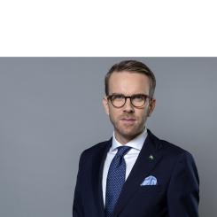 Andreas Carlson, infrastruktur- och bostadsminister. Foto: Regeringskansliet