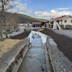 Översvämnings- och erosionskydd Mörviksån i Åre kommun. Foto: Myndigheten för civilt försvar