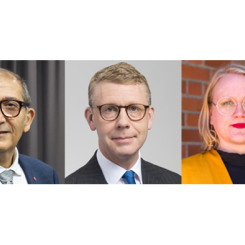 Bijan Zainali, Kristoffer Tamsons och Elisabeth Björk. Foto: Svensk Kollektivtrafik