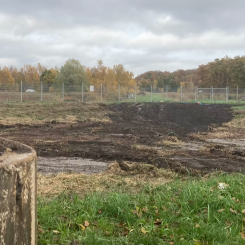 Bräddmagasinet ser inte mycket ut för världen men fyller en viktig funktion vid stora nederbördsmängder. Foto: Hässleholm MIljö
