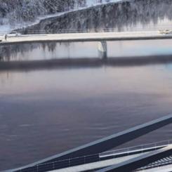 År 2020 utlyste Trafikverket en arkitekttävling för de två broarna. Bilden visar det vinnande tävlingsbidraget. Bild: Trafikverket