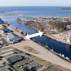 Här kommer Söderbron att ligga. Foto: Halmstads kommun