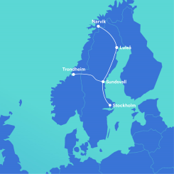 Stockholm–Luleå först ut i ny nordisk digital satsning. Bild: Global Connect
