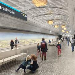 Barkarbys tunnelbanestation. Foto: White Arkitekter