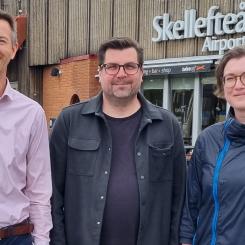 Henrik Littorin, Magnus Wiklund och Annelie Viksten på ELIS Program som drivs av Skellefteå Science City. Foto: Skellefteå Science City