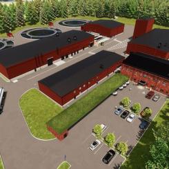 Reningsverket är är kommunens största investering hittills och planeras stå klart för att tas i drift 2027. Bild: Enköpings kommun
