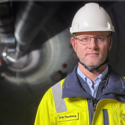 Erik Thunberg, senior teknisk rådgivare i tunneln Anneberg-Skanstull. Foto: Svenska Kraftnät