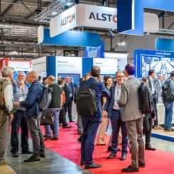 Bland utställarna fanns de stora industrikoncernerna Siemens, Alstom Ferroviaria, ABB, Stadler Rail och Knorr Bremse Rail Systems, men även företag som CZ Loko, Duagon, Margaritelli Ferroviaria, EAO, Eredi Giuseppe Mercuri, ETS och FerLog. Foto: EXPO Ferroviaria 2023
