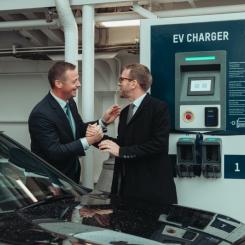 Danmarks Transportminister Thomas Danielsen, Sveriges Infrastruktur- och bostadsminister Andreas Carlson Foto: Öresundslinjen