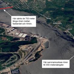 På respektive landsida ska man bygga underjordiska kammare där övergången ska ske från den sjöförlagda ledningen till den markförlagda och där den sjöförlagda ledningens expansion tas upp. Foto: fvb