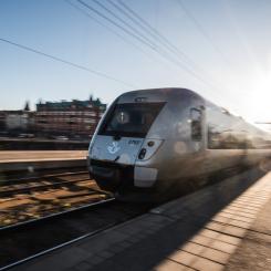 Tåg vid Gävle centralstation. Foto: Gävle kommun