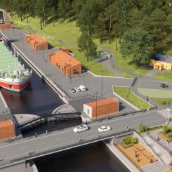 Slussen i Södertälje är Nordens största handelssluss. Arkivbild
