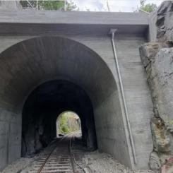 Den färdigställda tunnelportalen vid Vadbacken Norra Foto: Rabie Maarouf, Ramboll