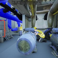 Så här kan det se ut när man går omkring i datamodellen med VR-glasögonen. Foto: FVB