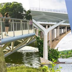 Ekodukt, gångbro, bilbro och station tävlar om Trafikverkets arkitekturpris. Foto: Sveriges Arkitekter
