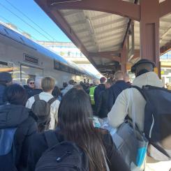 Tågförsening vid Göteborgs central 2025. Foto: Privat