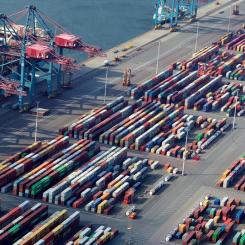 Containerterminalen i Göteborgs hamn. Bild: Göteborgs hamn AB.