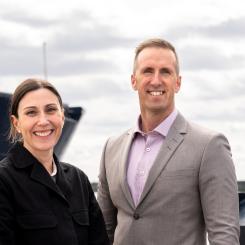 Jenny Marin och Anders Dahl. Foto: Luleå Hamn AB