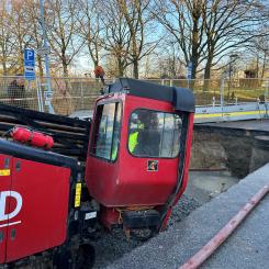 Genom styrd borrning förbereder VA SYD för en ny dricksvattenledning till det nya Stadionområdet i Malmö. Foto: VaSyd