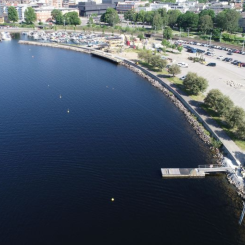 Gör Mjøsfronten tillgängligt för allmänheten. Foto. Møller Architects