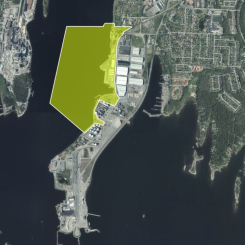 Umeå hamn befinner sig i en intensiv utvecklingsperiod. Karta: Umeå kommun