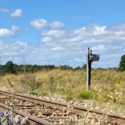 Nu pågår förarbeten inför inkoppling av sträckan Hässleholm – Hyllstofta i maj 2025. Foto: Trafikverket