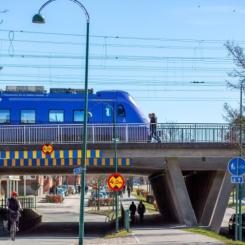Järnvägs- och stadsutvecklingen i Hässleholms stad är ett särskilt fokusområde i samverkansöverenskommelsen mellan Hässleholms kommun och Trafikverket. Foto: Sarah Berg
