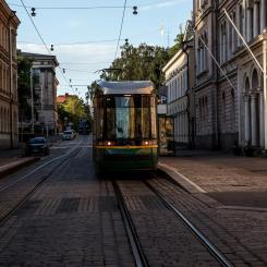 Spårvagn i Helsingfors. Foto: Bayo Adegunloye/Unsplash