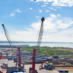 Hallands Hamnar får 700 miljoiner i en satsning på logistik i Halmstad de närmaste åren. Foto: Hallands Hamnar