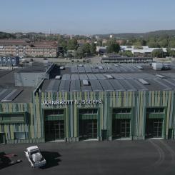 Den nya anläggningen i Järnbrott är byggd för enbart elbussar och markerar ett skifte mot mer hållbara transportlösningar i Göteborgs kollektivtrafik. Foto: Transdev