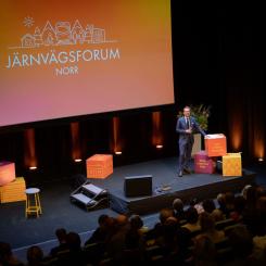 Andreas Carlsson deltog på årets Järnvägsforum Norr i Umeå. Foto: Järnvägsforum Norr i Umeå