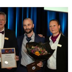 Pristagaren Johan Lagerkvist. Foto: Brosamverkan
