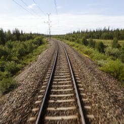 Järnvägsräls. Foto: Olofströms kommun