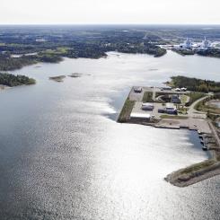 Flygfoto över Forsmark. Foto: Lasse Modin.