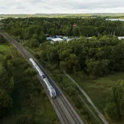 Ostlänken är en cirka 16 mil lång ny dubbelspårig järnväg mellan Järna och Linköping.. Foto: Trafikverket