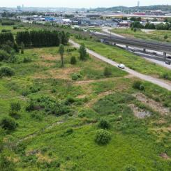 Ytan där uppställningsspåret byggs. Foto: Trafikverket