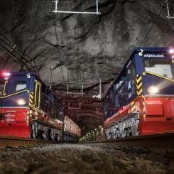 Underjordiskt - Självgående lok i Kiruna. Foto: LKAB