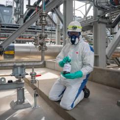 Metanolproduktion vid European Energys anläggning i Kassø, Danmark.