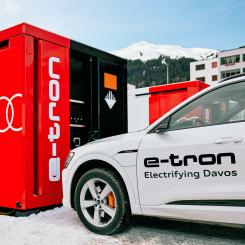 Mobil laddstation planeras i Sveg under sportlovet. Foto: Audi