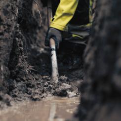 Fiberkabeln nådde svensk mark i september 2022.