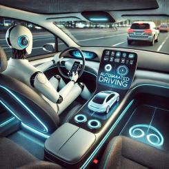 AIVOT-projektet samarbetar med det tyska AutoLog-projektet, som syftar till att automatisera körning i stora bilhamnar och terminalområden. I projektet deltar bland annat Volkswagen Group Logistics, Deutsche Telekom och BIBA – Bremer Institut für Produktion und Logistik. AIVOT är det första initiativet inom Patrias eALLIANCE-program. Foto: Ai-producerad symbolbild, skapad av M.Björkman