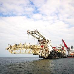 OX2 kommer att utforska möjligheterna att utveckla en ny havsbaserad pipeline för vätgas. Bilden är från utläggning av gasledning för Nord Stream 2. Foto: Nord Stream