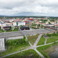 Drönarvy sociodukt Gällivare. Foto: Norconsult